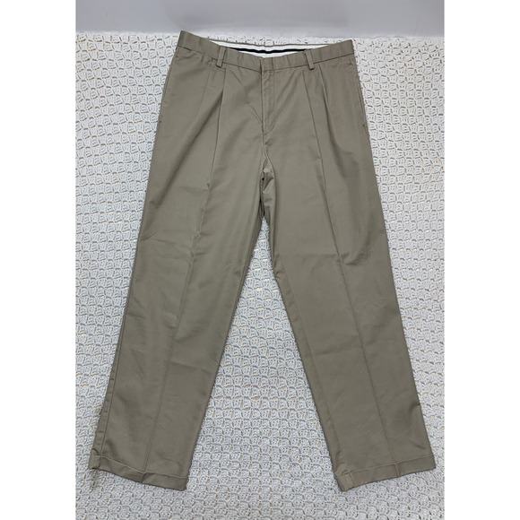 Dockers Other - Dockers Men's Dress pants slacks 36x32 khakis Beige pleated Stain Defender